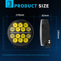 Luz de Trabajo LED de 7 Pulgadas y 14 LED, Lámpara Antiniebla Todoterreno de Alta Resistencia para Camiones Europeos Scania, Volvo, MAN, Mercedes, DAF, Iveco