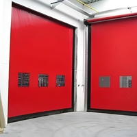Puerta Rápida de PVC con Cremallera, Cortina Enrollable Automática, Resistente al Viento, para Plantas Industriales, Medicina, Alimentos, Talleres, Moderna e Impermeable