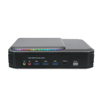 Mini PC con Cuatro Pantallas, Windows 11, DDR5, M.2 NVME SSD, Computadoras con IA para el Hogar y la Oficina, Mini PC para Juegos con Ventilador, GDDR6