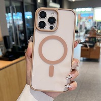 Coque de téléphone magnétique antichoc transparente couleur Macron, vente en gros, pour iPhone 13 14 15 16 17 18 Pro Max Plus