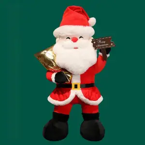 Factory Wholesale Custom Christmas Decorations Gifts Large Size Christmas Santa Stuffed Plush Toys