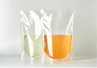 Doypack Transparent avec Bec Verseur 500 ml 1 L pour Jus, Sachet Souple
