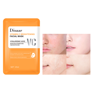 Disar lembar masker wajah Vitamin C, untuk perawatan kulit, mencerahkan kulit, menghaluskan, Pelembab, masker wajah asam hialuronat - Product Image 5