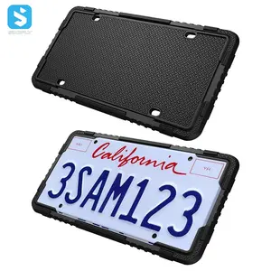 US standard With water draining holes US car licence plate frame silicon cover for license plate