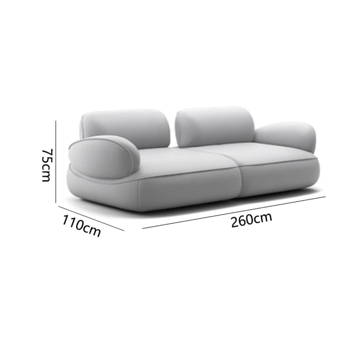 Chenille 2,2 m [Deux assises, deux dossiers]