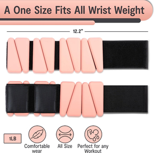 Brazalete y Muñequera de Silicona Ajustable de Alta Calidad con Peso, Pesas de Yoga para Tobillos y Muñecas, Ajustables para Entrenamiento - Product Image 4