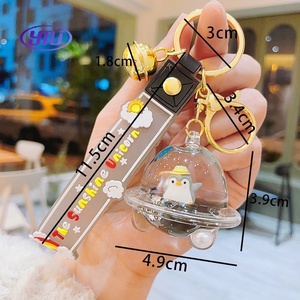Phim Hoạt Hình Dầu Đầy Nổi Chim Cánh Cụt Keychain Dễ Thương Cát Chai Móc Chìa Khóa Túi Món Quà Quyến Rũ Bán Buôn Nam Cực Chủ Đề Phụ Kiện Trang Trí Nội Thất - Product Image 4