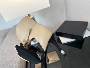 Sandalias Camelia de Diseñador de Lujo de Alta Calidad 2026, Zapatos Franceses Baotou con Tacón Fino y Bloques de Color en Piel de Oveja - Product Image 4