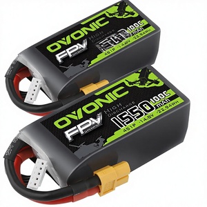 Batteria Lipo OVONIC 4S 100C 1000/1300/1550mAh 14.8V con Connettore XT60 per Droni da Corsa FPV RC <span class=keywords><strong>Quadricottero</strong></span> - Product Image 1