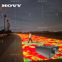 Projecteur holographique de sol immersif en 3D pour l'extérieur, écran LCD, haut-parleur intégré, design portable pour projection interactive