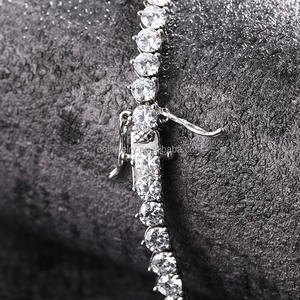 <span class=keywords><strong>Collana</strong></span> da Tennis rotonda da 4MM con catena di gioielli alla moda con zircone cubico Non ribaltabile in argento placcato <span class=keywords><strong>collana</strong></span> da Tennis da <span class=keywords><strong>donna</strong></span> - Product Image 5