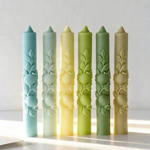 Eco-Friendly <strong>Pomegranate</strong> Long <strong>Candle</strong> Making Food Grade Silicone Mold DIY Embossed Hand-scented <strong>Candle</strong> - Product Image 2