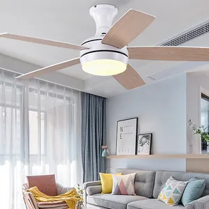 Bedroom Rotating Remote Wall Controller Mounted LED Ceiling Fan Cheap Colour Light American Standard Ceiling Fan With Light