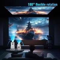 Mini 1 projecteur 4K portable 180 ° réglable 100 "écran USB téléphone synchronisation mise au point ultra-courte 50-99 luminosité excellent cadeau pour les enfants