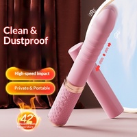 Vibrateur télescopique pour femmes, contrôle à un bouton, 45 points, silencieux, jouet sexuel pour adultes, vente en gros
