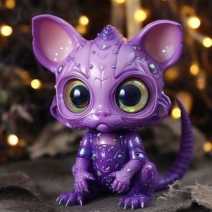 Figurine de monstre fantastique en résine, mini-jouet de collection, thème animal dinosaure, décoration - Product Image 1