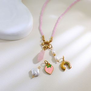Pendentif en peluche mignon, article à forte marge de profit, finition or champagne, acier couleur naturelle - Product Image 4