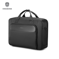 Sac à main pour ordinateur portable Kingsons pour homme, imperméable, pour affaires, 15,6 pouces, multi-poches, en polyester, pour les trajets quotidiens, sac de bureau