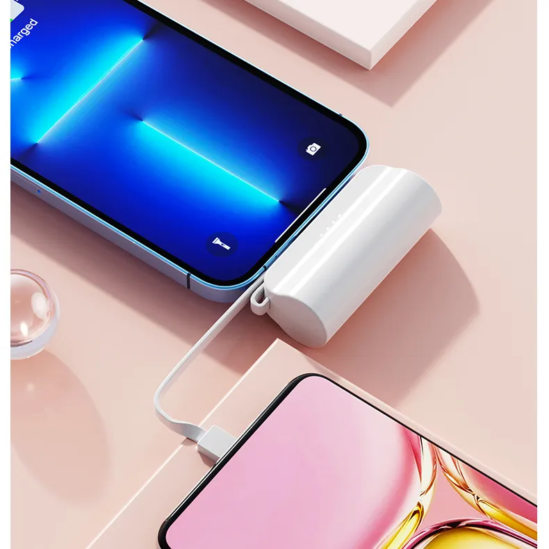 Top Selling Mini Rechargeable Power Bank 5000mAh Small External Mobile Battery Pack For IPhone Android