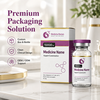 Boîte d'emballage personnalisée pour flacons de médicaments, carton pliable pharmaceutique, gaufrage, logo en feuille d'or, emballage de bouteilles, vente en gros