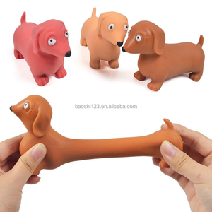 11.7cm <b>Silicone</b> Stretchy Dachshund Fidget <b>Toy</b> Sand-Filled Squeeze <b>Pull</b> Dog Cute Stress Relief Reusable <b>Toy</b> Kids Adults Custom - Product Image 1