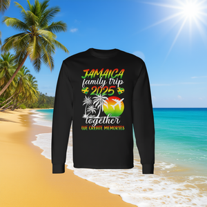 T-shirt à manches longues pour voyage en famille à la Jamaïque 2025 - Ensemble, nous créons des souvenirs - Chemise de vacances - Product Image 3