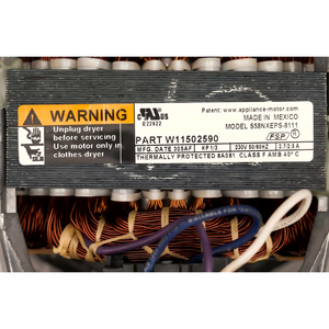 Motor de Accionamiento para Secadora de Ropa BIBO W11502590 S58NXEPS-8111 1/3HP 230V 50/60HZ 2.7/2.5A - Product Image 3