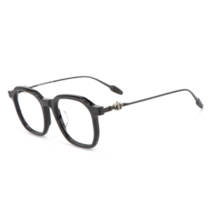 Gafas Ópticas de Montura Completa, Estilo Punk, Color Negro Plateado, Forma Irregular, Multifocales, Ligeras, para Presbicia, Pedidos en Línea - Product Image 2
