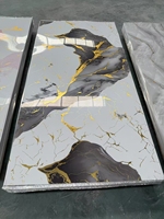 Panneaux muraux et feuilles de PVC effet marbre brillant, imperméables, pour décoration intérieure – Vente chaude