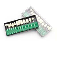 Lot de 12 embouts de polissage en feutre de laine multi-formes pour ongles en acrylique et vernis gel NAD041