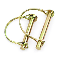 Goupilles de verrouillage rondes et carrées en fil de fer, en acier au carbone zingué, en acier inoxydable 316, goupille de verrouillage en fil rond 1/4"x2" pour remorque