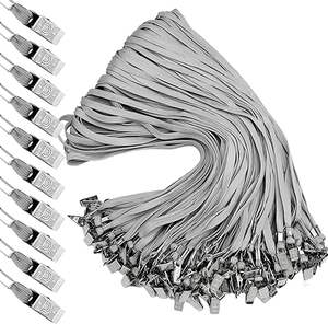 Vente en gros directe lanière plate et porte-carte avec clip longes de badge avec crochet pivotant pour l'école de bureau - Product Image 4