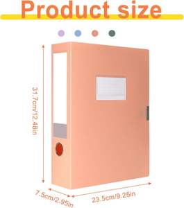 Caja de Archivo Plegable Morandi de PP Reforzado con Impresión Personalizada, Diseño Duradero, Tamaño 235x308mm, Gran Capacidad, Caja de Almacenamiento para Oficina - Product Image 2