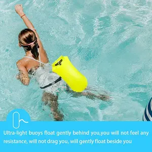 Buoy Swimming OEM Custom Waterproof Floating Swim Air Bag Buoy Open Water TPU PVC Inflatable Safety Life Swim Buoy Dry Bag Swimming Buoy