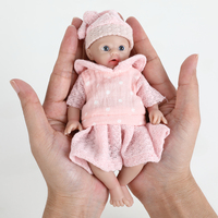7 pouces mini réaliste bébé petit reborn bébé poupées silicone complet