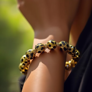 Fashion <b>Beaded</b> <b>Bracelets</b> 316L Stainless Steel PVD <b>Gold</b> Plating Sustainable Resistant - Product Image 3