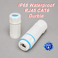 Connecteur RJ45 M23 étanche IP68 Cat6 STP blindé, coupleur Ethernet, adaptateur de câble réseau industriel extérieur en ligne avec presse-étoupe