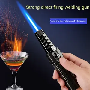 High temperature sprayJet metal Butane gun lighter outdoor BBQ torch lighter