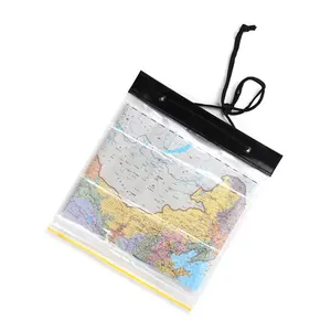 Suporte à prova d'água para mapa, bolsa à prova d'água para mapa, porta-capa em PVC transparente para acampamento ao ar livre