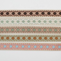 Rubans Jacquard Durables en Polyester Haute Ténacité de 2 Pouces à Motifs Géométriques Ethniques pour Sangles de Sacs et Colliers de Chien