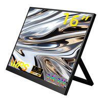 Écran portable LED IPS 15,6 pouces FHD 1080P 60Hz avec haut-parleurs doubles, port Type-C, adapté aux ordinateurs portables et aux jeux PS5, écran externe