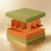 Boîte d'emballage de luxe personnalisée pour dattes Medjool fourrées, boîte cadeau chocolat pour douceurs arabes avec couvercle et base