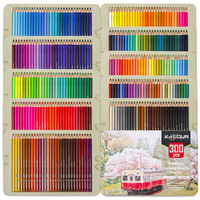 Nouvel ensemble de crayons de couleur KALOUR300 en boîte de fer, 300 couleurs, pour l'art, le graffiti, la peinture à l'huile et au fusain, Chine KL-CP300