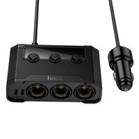 Hoco Z64 Anshun 240W Affichage numérique 3-en-1 Allume-cigare 2C + 2A Chargeur de voiture