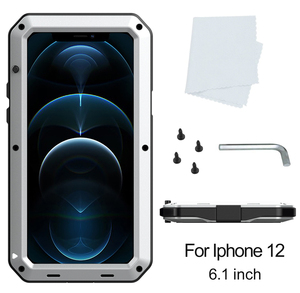 Étui de téléphone en aluminium métallique de luxe Doom Armor Heavy Duty 360 Full Protect <span class=keywords><strong>pour</strong></span> iPhone 12, coque antichoc - Product Image 3