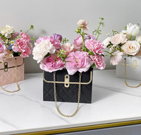 Vente chaude Saint Valentin Nouvelle fleur sac à main marque à la mode petit sac rose décoratif floral cadeau sac bouquet sac