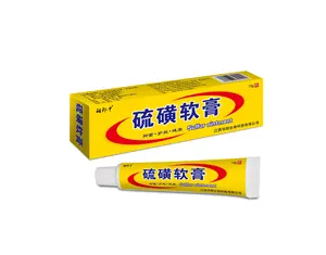 Pomada de enxofre para erupções cutâneas, creme de remoção de acne e ácaros para psoríase, eczema, doença da pele, ervas chinesas 15g