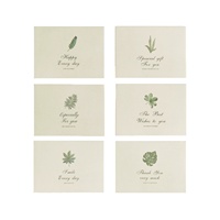 Cartes de vœux imprimées en couleur sur carton, style naturel, pour Noël, Nouvel An, Thanksgiving, messages professionnels, avec enveloppe
