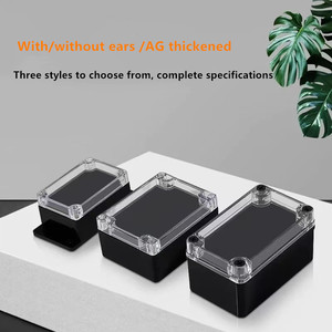 Scatola di Controllo Impermeabile IP67 per Esterni in ABS con Coperchio Trasparente Nero per Giunzioni Elettroniche - Product Image 4
