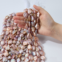 Dont Prix 15-18mm Rond Lisse Bouton Perle Naturel Blanc Rose Violet Baroque En Forme De Pièce Perle D'eau Douce